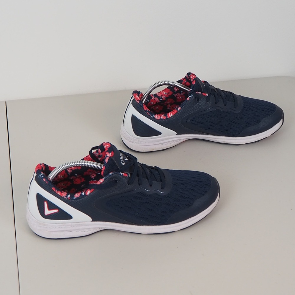 Callaway Golf Coronado v2 Shoes, Blue/Red/White Floral Women's 10, CGW404BWR - Picture 4 of 10
